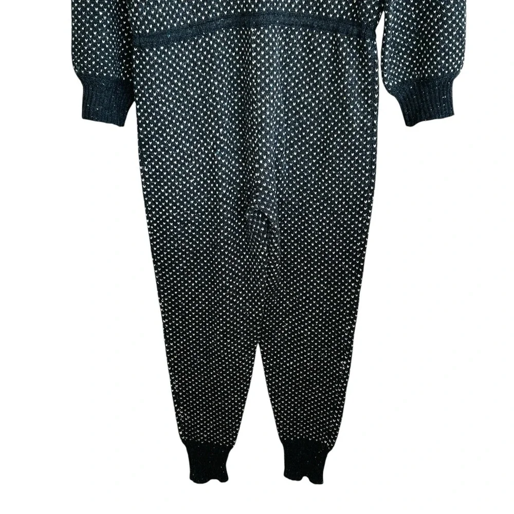 WildFox Y2k Birdseye Knit One Piece Pajama Small Lounge Wool‎ Silk  Leisure Gray